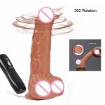 Soft Silicone Rotating Dildo Realistic Penis With Strong Suction Cup Artificial Penis Female Masturbation Adult Toys For Women