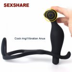 New 10 Speeds dildo vidrator Male Prostate Massager Vibrating Butt Plug  man's strap on Sex Toys for Men Anal Vibrator