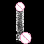 Transprent Pyrex Glass Butt Plug Crystal Anal Dildo Big Size Penis G-Spot Stimulation Adult Sex Toys