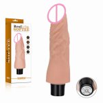 Lovetoy, lovetoy 10 speeds dildo vibrator 7 inches realistic vibrating penis super powerful soft TPE sex products Sex Toy for women 