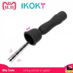 Ikoky, IKOKY 16 Mode Vibrator Silicone Penis Plug Male Chastity Device Urethral Dilators Catheters Sounds Sex Toys for Men Masturbation