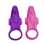 triple Tongue vibrator delay Rings finger vibration man Masturbation Enhance stimulate Utensils Massage Clitoris sex toys