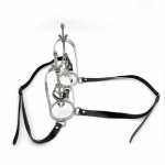 Leather Bondage female Stainless Steel adjustable torture play Clamps metal Nipple clips breast BDSM Restraint Fetish sex toy