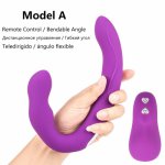 Strapless Strapon Double Dildo Vibrator Remote Control Vibrator Sex Toys For Woman Lesbian G Spot Massage Adult Sex Products  