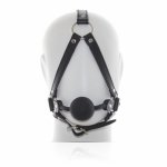 Open Mouth Gag Silicone Gag Head Harness PU Leather Erotic Toy Adult Game BDSM Bondage Restraint Fetish Sex Products for Couples