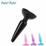 Silicone Anal Plug Black Jelly Style Toys Real Skin Feeling Dildo Adult Sex Toys Sex Products Butt Plug for Men Women