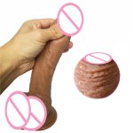 HOWOSEX Skin feeling Realistic Silicone Dildo Soft Penis Big Dildos two layered silicone With Suction Cup Sex Toys for Woman 
