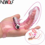 Finger Sleeve Vibrator Female Masturbator G Spot Massage Clitoris Stimulate Sex Toys For Women Lesbian Orgasm Sex Product Q38