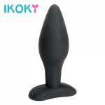 Ikoky, IKOKY Anal Sex Toys for Men Women Gay Adult Products Erotic Toys Black Prostate Massager Anal Plug Big Butt Plug Silicone