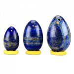  100% Natural Lapis lazuli Yoni Eggs Drilled Jade Eggs Ben Wa Ball for Women Kegel Exercise Vaginal Tighten Arouse Sexual Desire