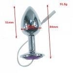 Big size metal electric anal plug butt electro shock  accessory sex toys for men and women