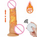 Automatic Telescopic Heating Dildo Realistic Penis Masturbator for Women 7 Frequency Charging Swing Sex Dildos Wireless Remote