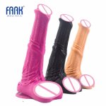 Faak, FAAK huge animal dildo horse penis with suction cup soft silicone sex toys for women masturbator anal massage man big butt plug