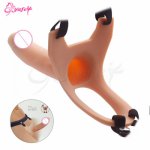 Silcone Realistic Strapon Dildo Suction Strap On Penis Harness Leather Belt Adjustable Sex Products for Women Lesbian Men