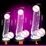 CPWD Jelly Realistic Dildo Soft Male Artificial Penis Crystal Realistic Sex Toys for Woman 3 colors 3 sizes Suction Cup Dick