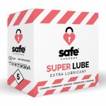 Safe, Prezerwatywy mocno nawilżane - Safe Super Lube Condoms Extra Lubricant  5szt