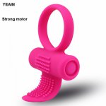 YEAIN Tongue Vibrator sex toys for woman Vibromasseur clitoris Delay ring Adult toys for men Cockring Flirting toys for couples