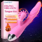 Omysky Tongue Wheel Vibrator For women Automatic heating Clitoris Stimulator Dildo Vibrators Couple flirting Adult Sex toys