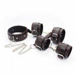 Sex shop sale 2pcs/set leather Handcuffs ankle cuffs Collar for woman bdsm bondage adult sexy sex toys for couples products.