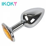 Ikoky, IKOKY Adults Products Anal Plug Sex Toys for Woman Man Prostate Massager Erotic Beads Butt Plug Stainless Gay Smooth Touch