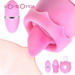 Sex Shop Clitoris Licking Stimulator Tongue Vibrator Nipple Sucker Breast Enlarge Vibrator Sex Toys Vagina Masturbator for Women