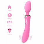 Vaginal Licking Oral Sex Tongue Vibrator Silicone Heating Female Clit Stimulator Breast Massager Sex Toys For Woman Masturbator