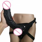 AMABOOM 33.5*6CM Strap on Super long Dildos strapon realistic Huge dildo suction cup big dick sex Gay toys lesbian leather belt 