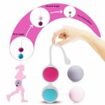 4 Beads Ben Wa Balls Vagina Tightening Kegel Exerciser Geisha Ball Set Silicone Vaginal Dumbbell Sex Toy For Women Adult Product