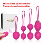 Remote Control Soft Vibrating Eggs Silicone Waterproof Vagina Vibrator Exercises And Massage Kegel Balls Sex Toys for Women
