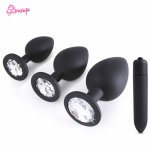 Diamond Anal Sex Toys Silicone Anal Plug Unisex Butt Plugs Prostate Massager Adult Products-Erotic Unisex Beads Butt Plug