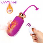 VATINE Voice Control G-spot Remote Control Erotic Anal Plug Heated Vibrator Sex Toys For Women Prostate Massager 