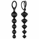 Satisyfer, Koraliki analne 2 sznury - Satisfyer Beads Black