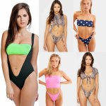 NAKIAEOI 2019 Newest Sexy Beachwear Bikini Women Swimsuit Push Up Swimwear Low Waist Swimsuit Retro Bikini Set Bathing Suits XL