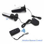 Wireless Remote Control Electric Shock Host Double Output Size M L Anal Plug Electro Butt Plug Sex Toys For Men Women Gays