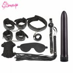 Set Bondage with Vibrator Anal Toy Fetish Woman Nylon Rope Mouth Gag Handcuffs Eye Mask Erotic Toys Sex Toys for Couples