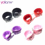 1Pair Handcuffs PU Leather Women Handcuffs Restraints Bondage Cuffs Bdsm Fetish Slave Roleplay Tools Sex Toys For Couples