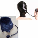 100% Latex Hood Fetish Mask with inflatable gags  Mask Party Props restraints  bdsm sex  bdsm mask  bdsm bondage  bdsm sex