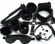 10 Pcs/set  Sex Products Erotic Toys for Adults BDSM Sex Bondage Set Handcuffs Nipple Clamps Gag Whip Rope Sex Toys For Couples