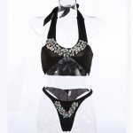2019 Newest Hot Women Sexy Crystal Bandage Bikini Set Push-Up Padded Swimwear Swimsuit