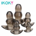 IKOKY 5 Sizes Hollow Anal Plug Soft Speculum Enema Prostata Massager Anal Dilator Sex Toys For Woman Men Butt Plug Adult Product