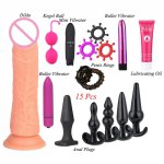 Multifunctional Vibrators Male Seminal Lock Ring Love Egg Finger Stall Vaginal Balls Anus Washer Massage Tool Set Adult Sex Toys