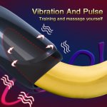 Men Masturbator Cup Vibrator Sex Toy For Adult Male Glans Penis Stimulation Electric Penis Vibrator Simulate Deep Throat Sex Toy