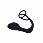 Erotic Adult Sex Toys Silicone Anal Plug Male Prostate Massager Double Cock Ring Butt Plug for Men