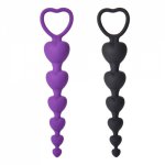 Heart beads Soft Anal Plug anus Toys Big Anal Balls Silicone G-Spot Stimulating Butt Plugs Adult Sex Toys For Women Couple 