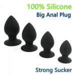 Black Color 7/6/5/4cm Diameter Super Big Size Silicone Anal Plug Sex Toys for Men Woman Gay Huge Large Butt Plug Anal Sex Toy