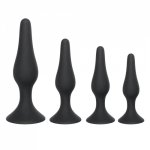 Ikoky, IKOKY Erotic Toys Prostate Massager Butt Plug for Beginner Anal Sex Toys for Men Women Silicone Anal Plug Adult Products Black