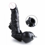 Electric Penis Sleeves Silicone Scrotum Stretcher Male Chastity Device Bondage Electro Shock Erotic Sex Toys For Men Cock Cage