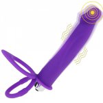 Double Penetration Vibrator Penis Strapon Dildo Vibrator Strap On Penis Anal Plug for Man, Adult Sex Toys for Couple Beginner