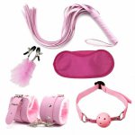 BDSM whip Handcuff Ankle-cuffs Restraint Bondage gag breast nipple clip mask Fetish Cosplay punish sex toy game for couple slave