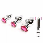 Intimate Metal Anal Plug With Crystal Jewelry Smooth Touch Butt Plug Anal Bead Anus Dilator Anal Sex Toys for Men/Women/Leisbian